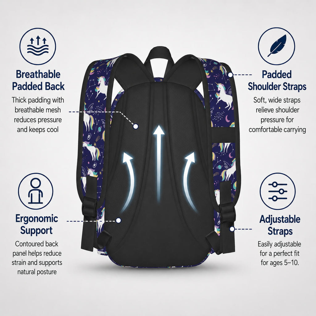Unicorn Blue Starry Night Backpack