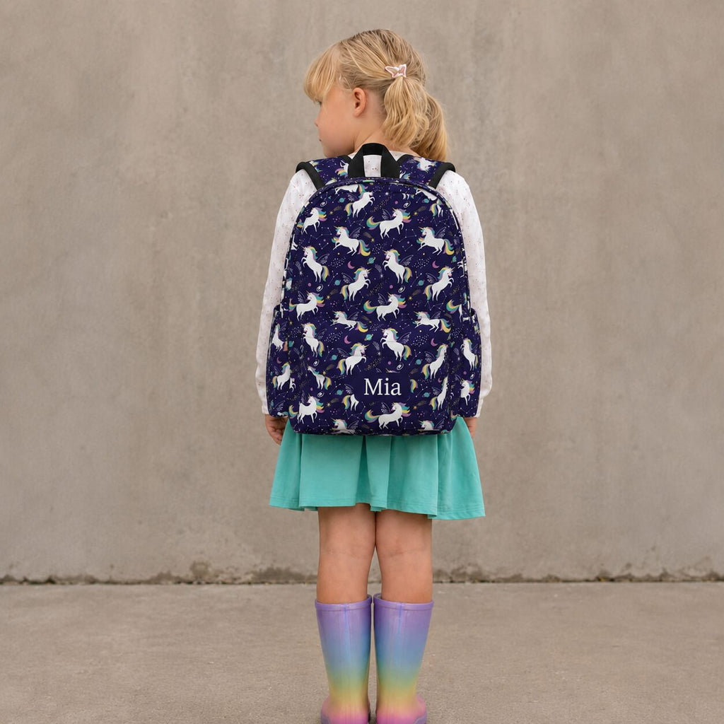 Unicorn Blue Starry Night Backpack