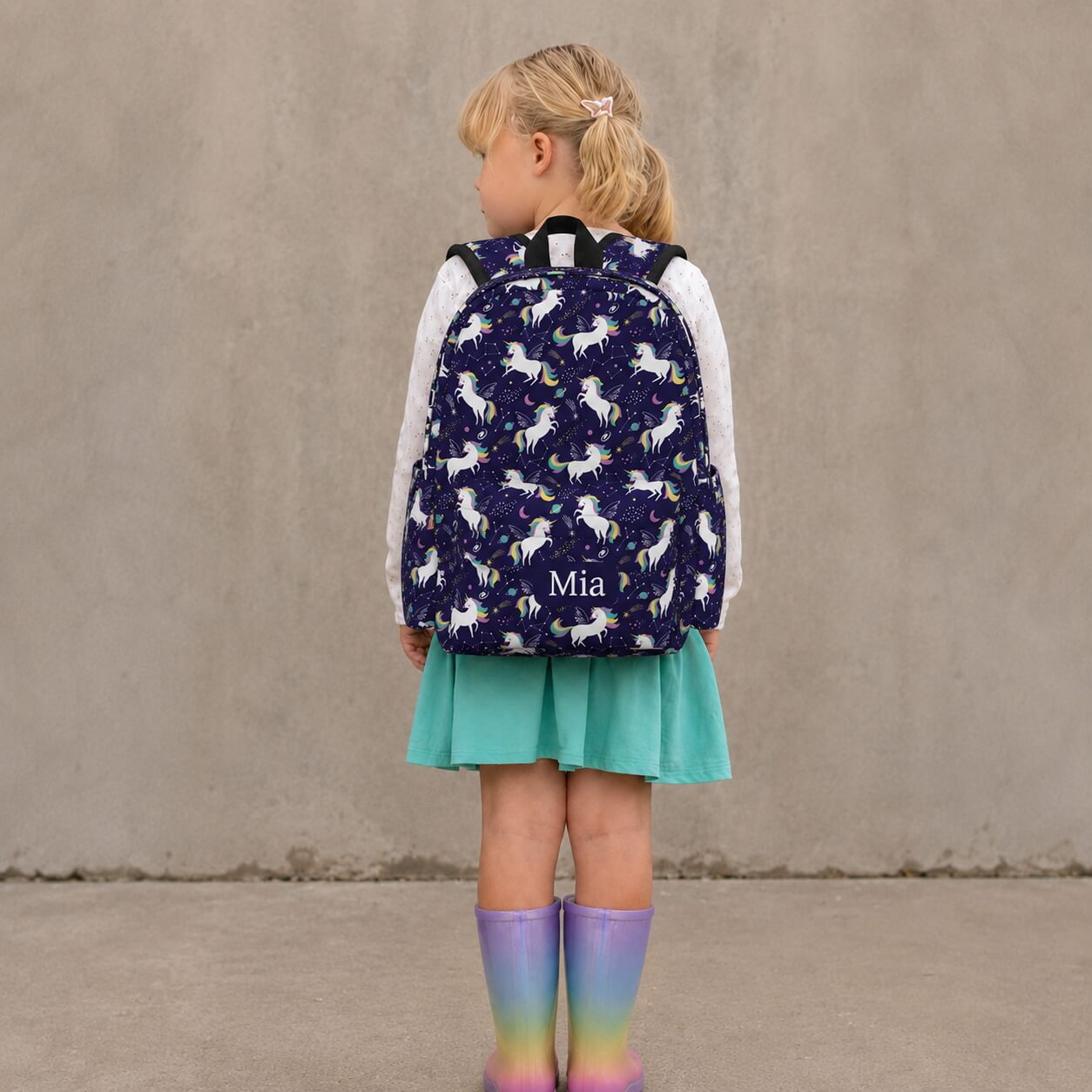 Unicorn Blue Starry Night Backpack