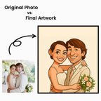 Create Custom Caricature Portrait – Turn Your Photo into Fun Artwork - Unique Gift for Lovers