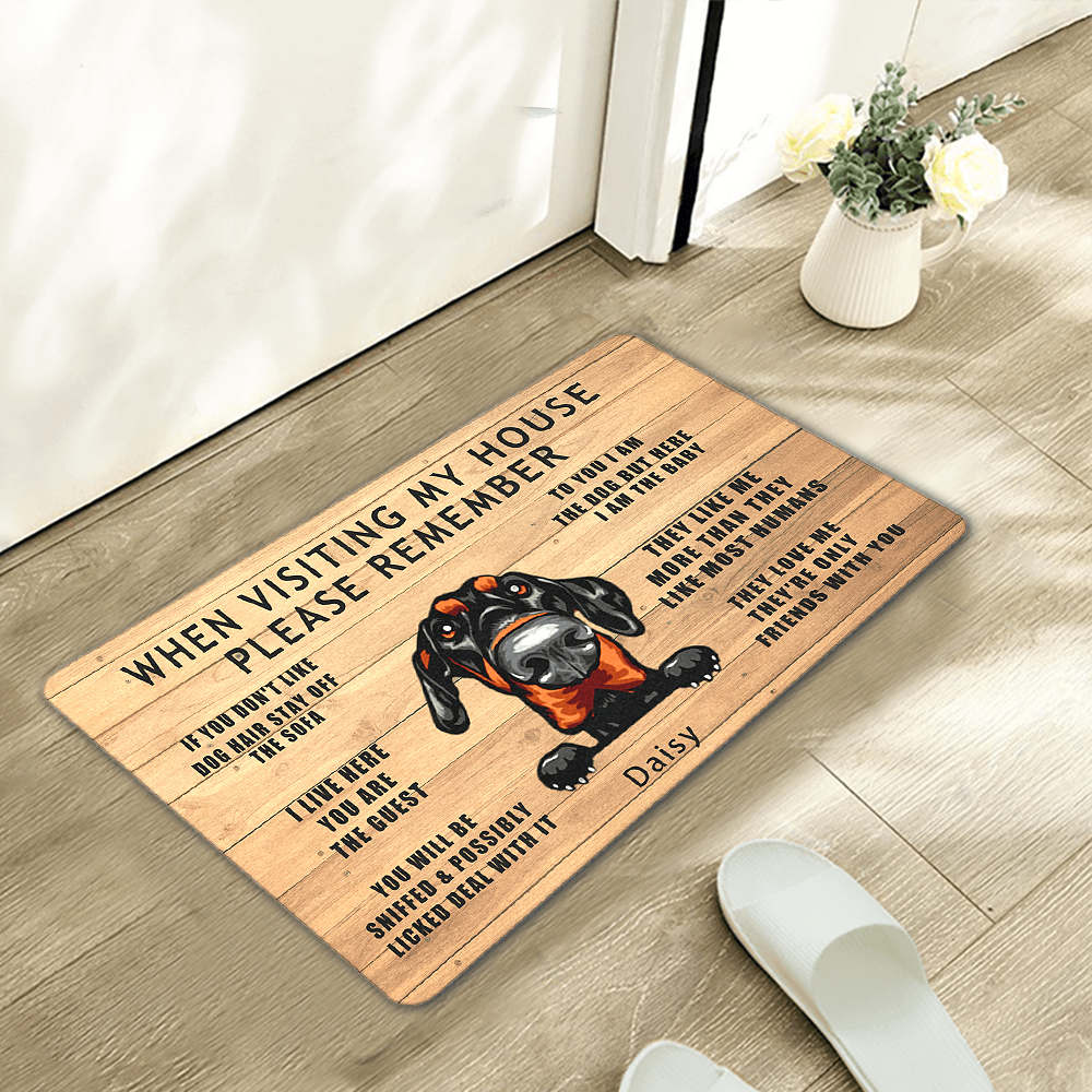 custom dog doormat