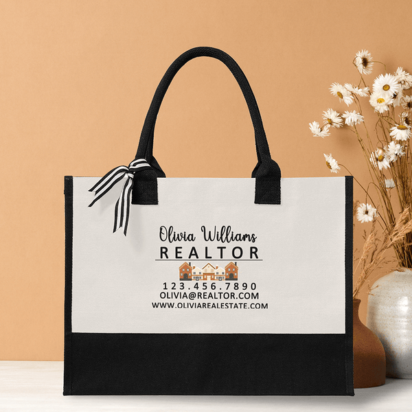 Custom Realtor Swag Real Estate Tote Bag Realtor Tote Bag