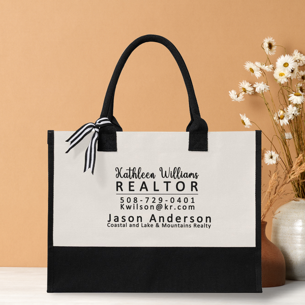 Custom Realtor Tote Bag Personalized Business Tote Bag