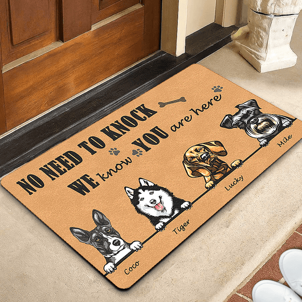 No Need to Knock Custom Doormat Personalized Doormat