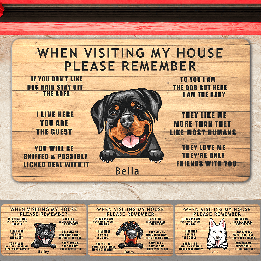 custom dog doormat
