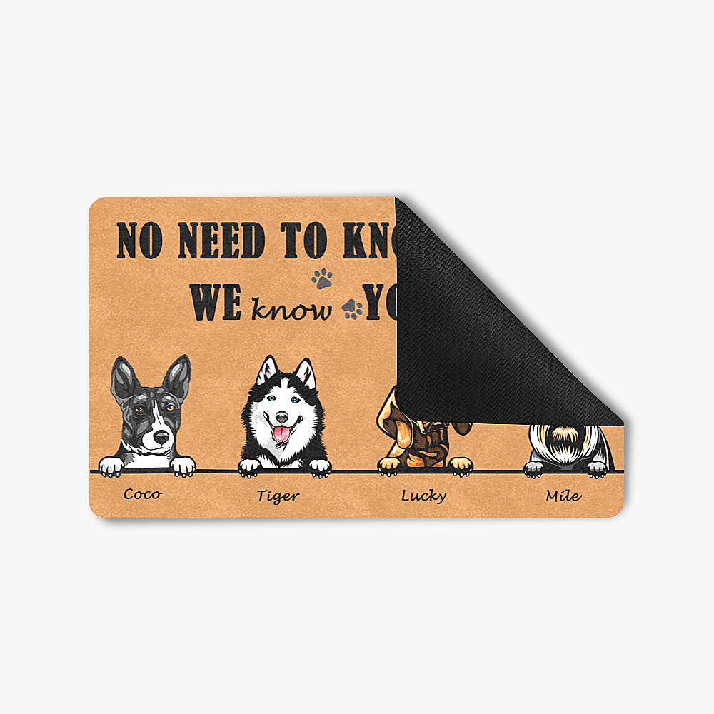 No Need to Knock Custom Doormat Personalized Doormat