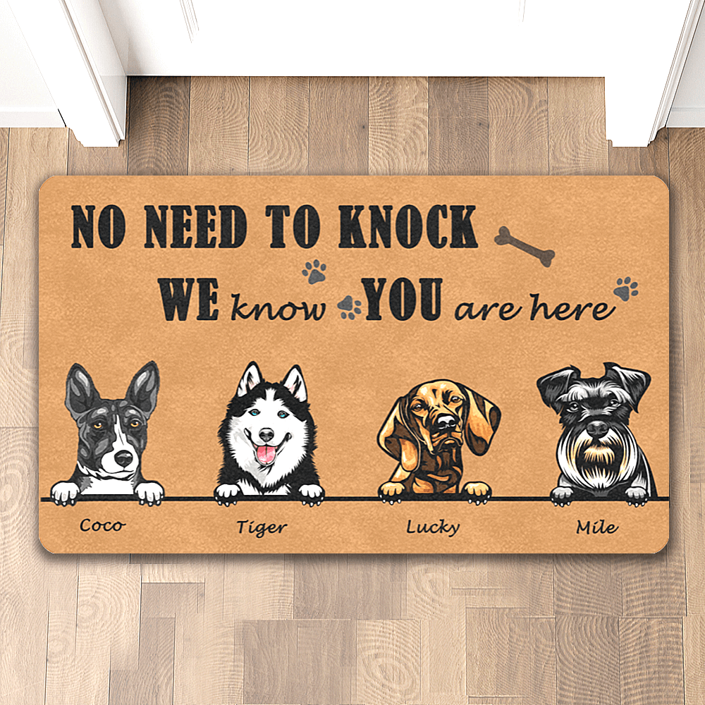 No Need to Knock Custom Doormat Personalized Doormat