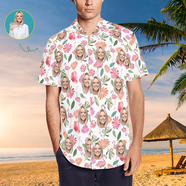 Create Your Own Hawaiian Shirt Custom Face Shirt for Men Hawaiian shirts with faces on them