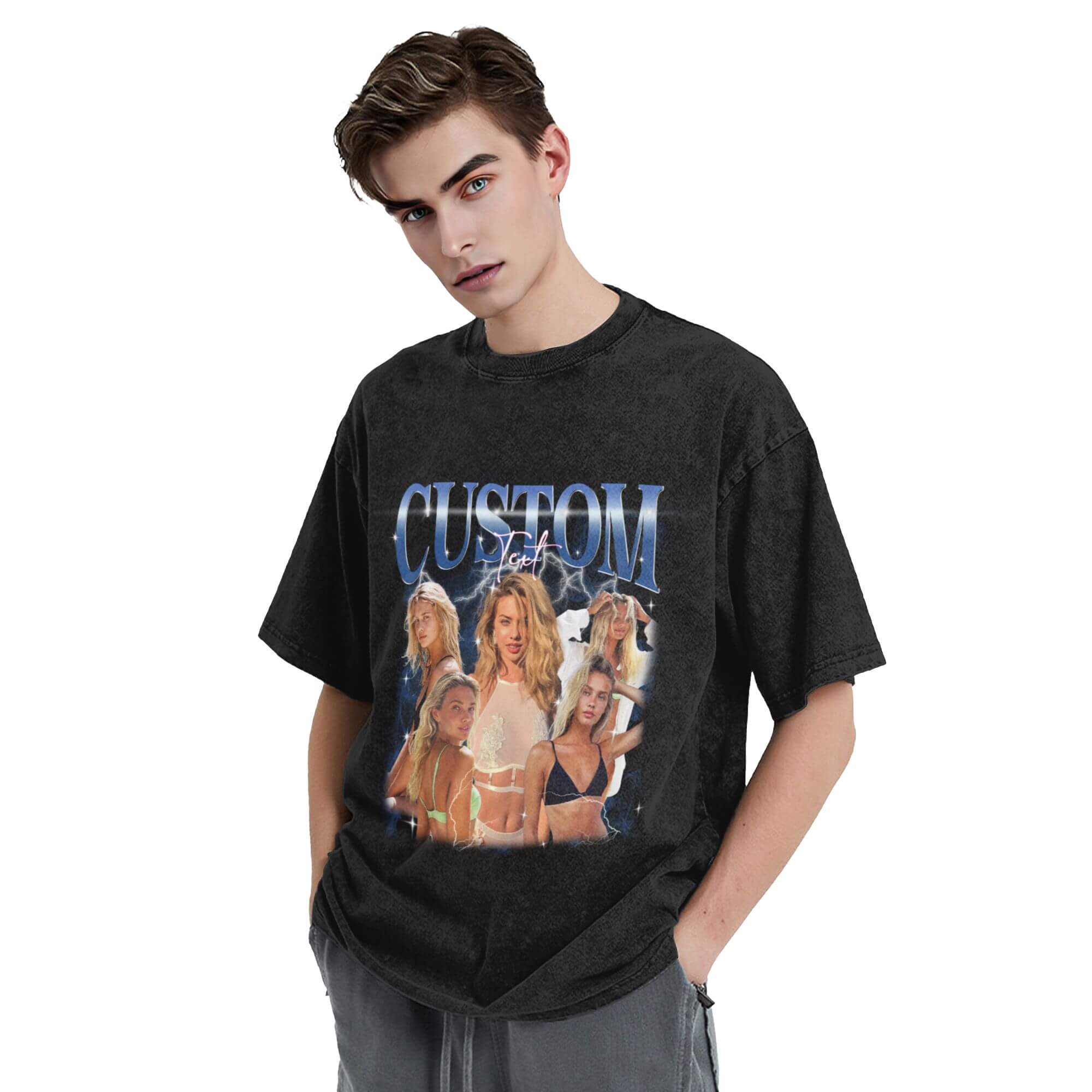 Personalised family name t shirts Retro Custom Bootleg Rap Tee