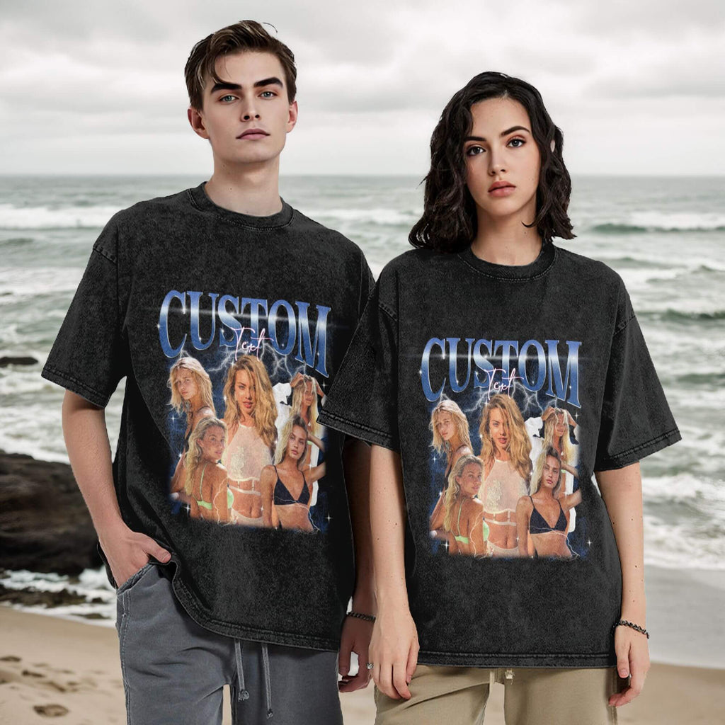 Personalised family name t shirts Retro Custom Bootleg Rap Tee