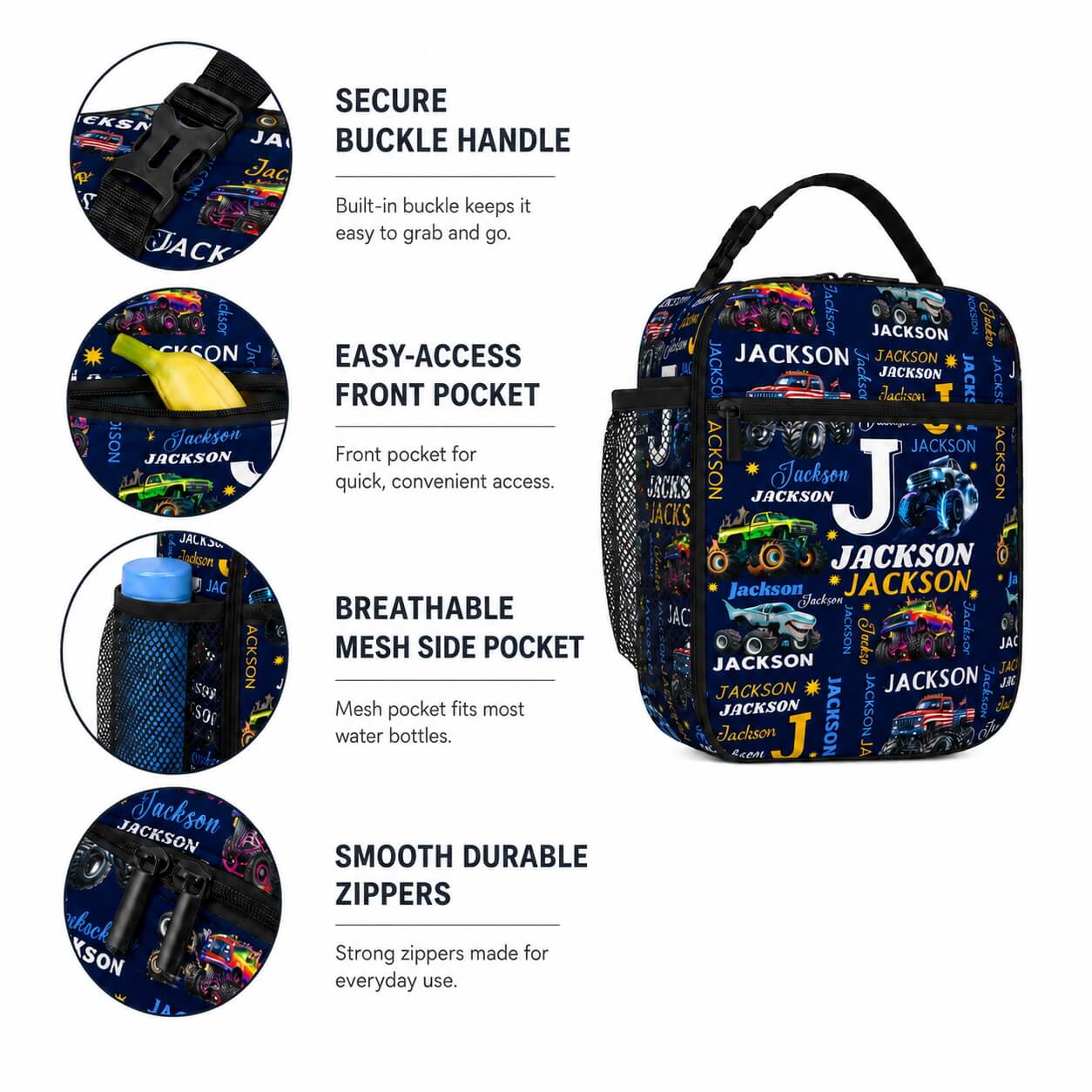 Monster Truck Kids Backpack