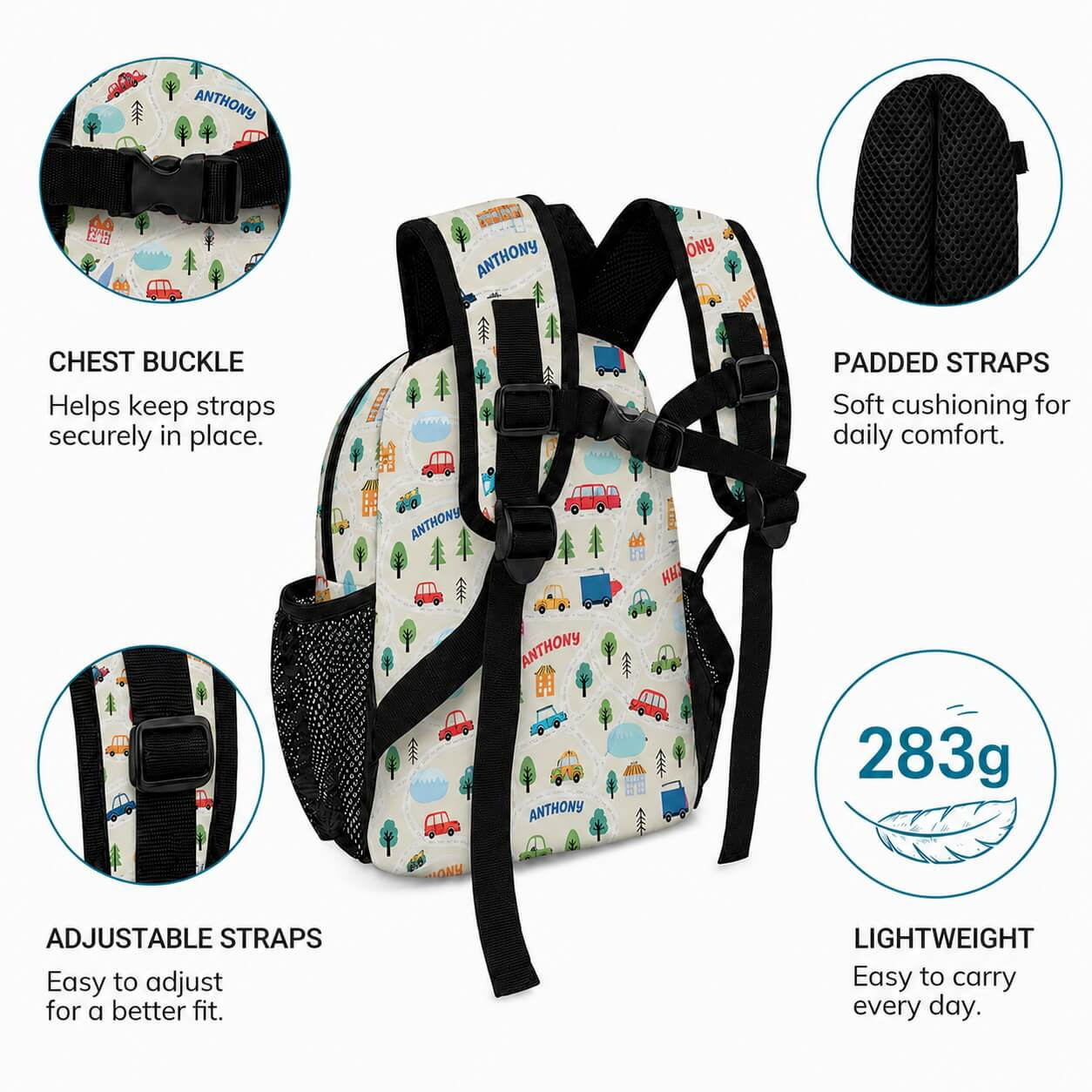 City Cars Kids Backpack