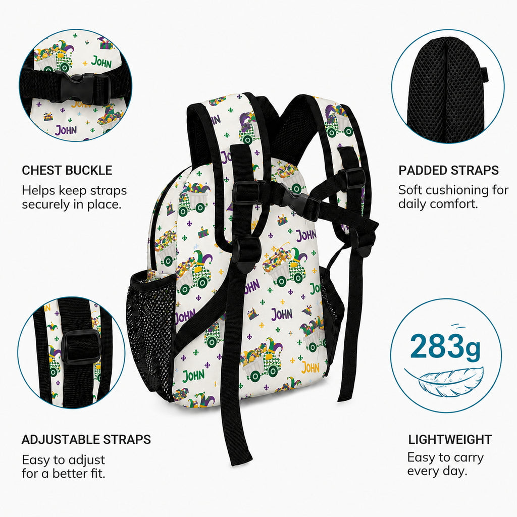 Mardi Gras Truck Kids Backpack