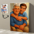 Fairy Tale-Inspired Family Canvas – Turn Your Photo into Disney Style - Perfect Gift for Siblings, Dad