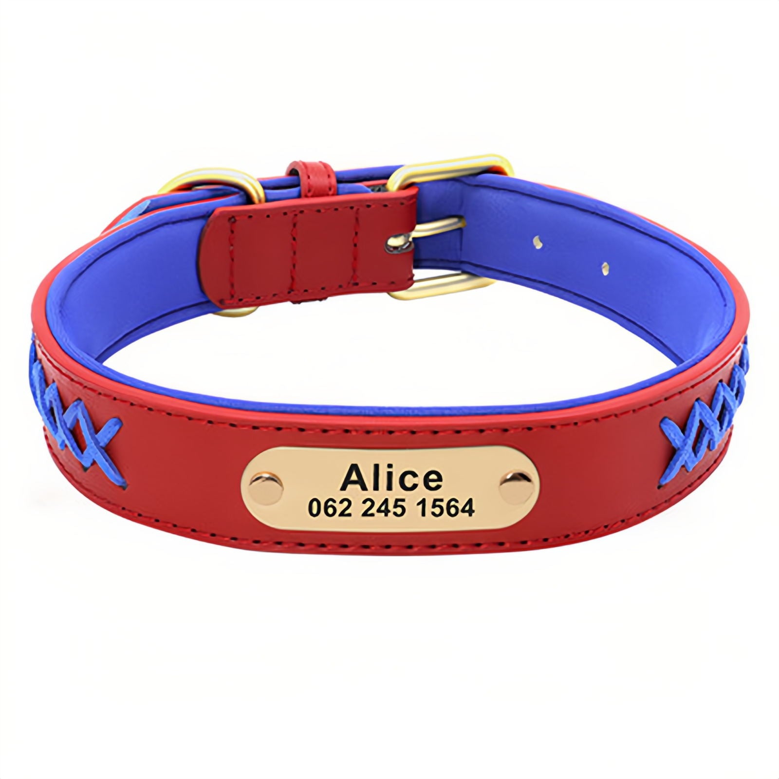 Colorblock Name Dog Collar