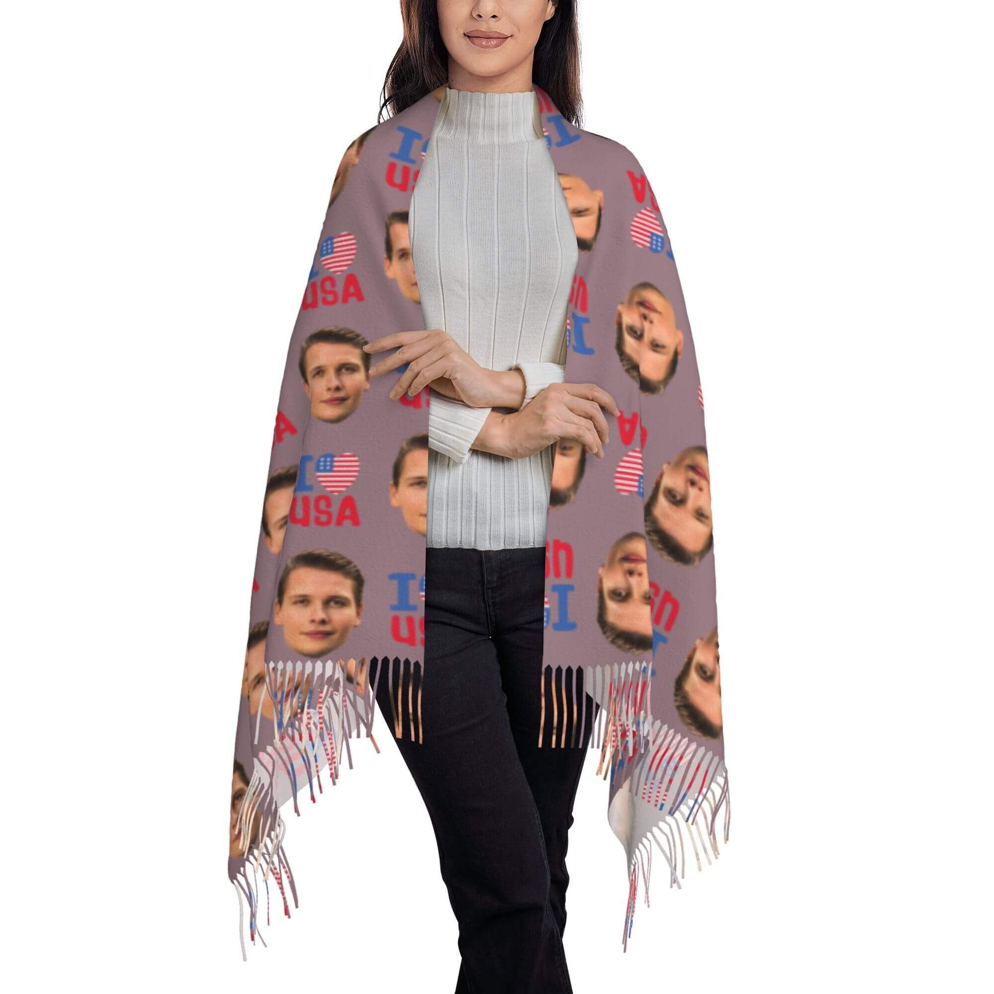 custom photo scarf