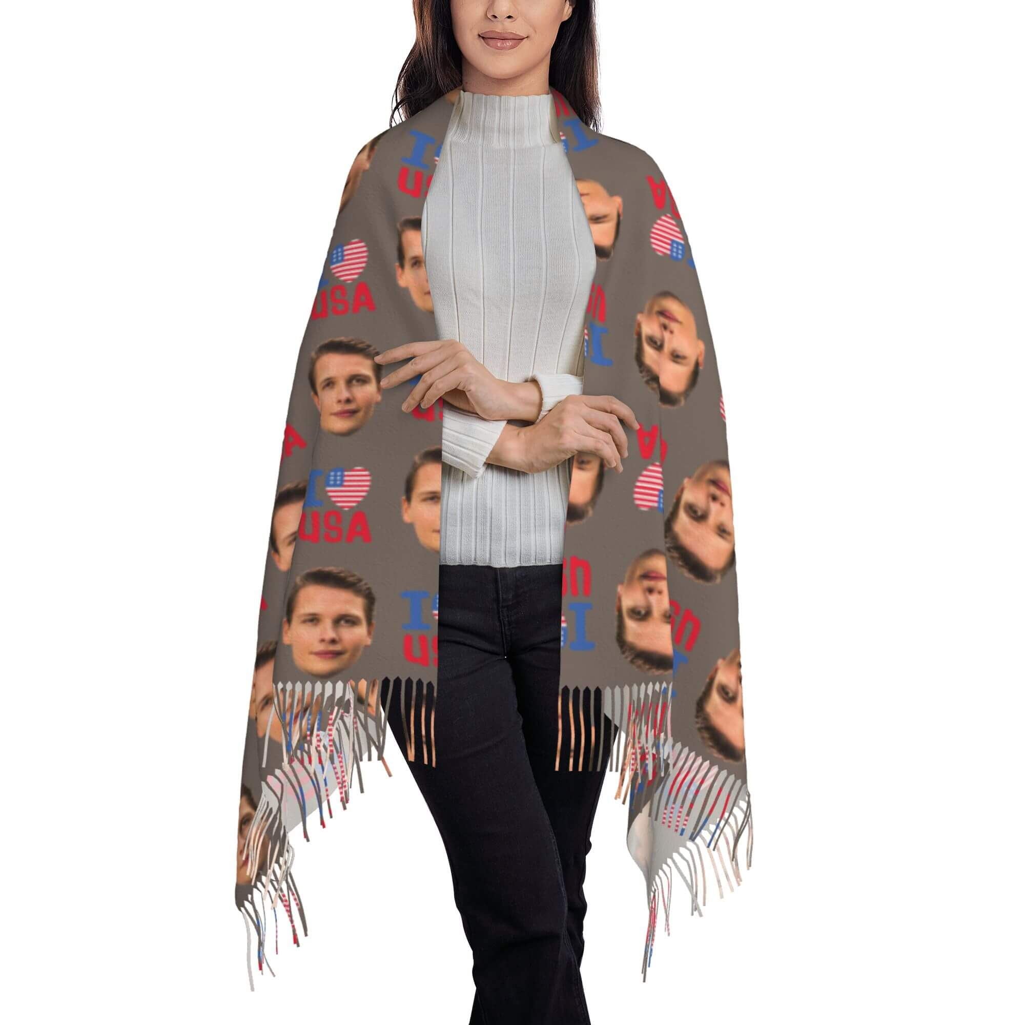 custom photo scarf
