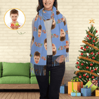 Custom Scarf Christmas Wishes Personalized Photo Scarf Soft Winter Scarfs