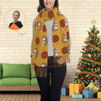 Custom Scarf Christmas Ball Personalized Photo Scarf Soft Winter Scarfs