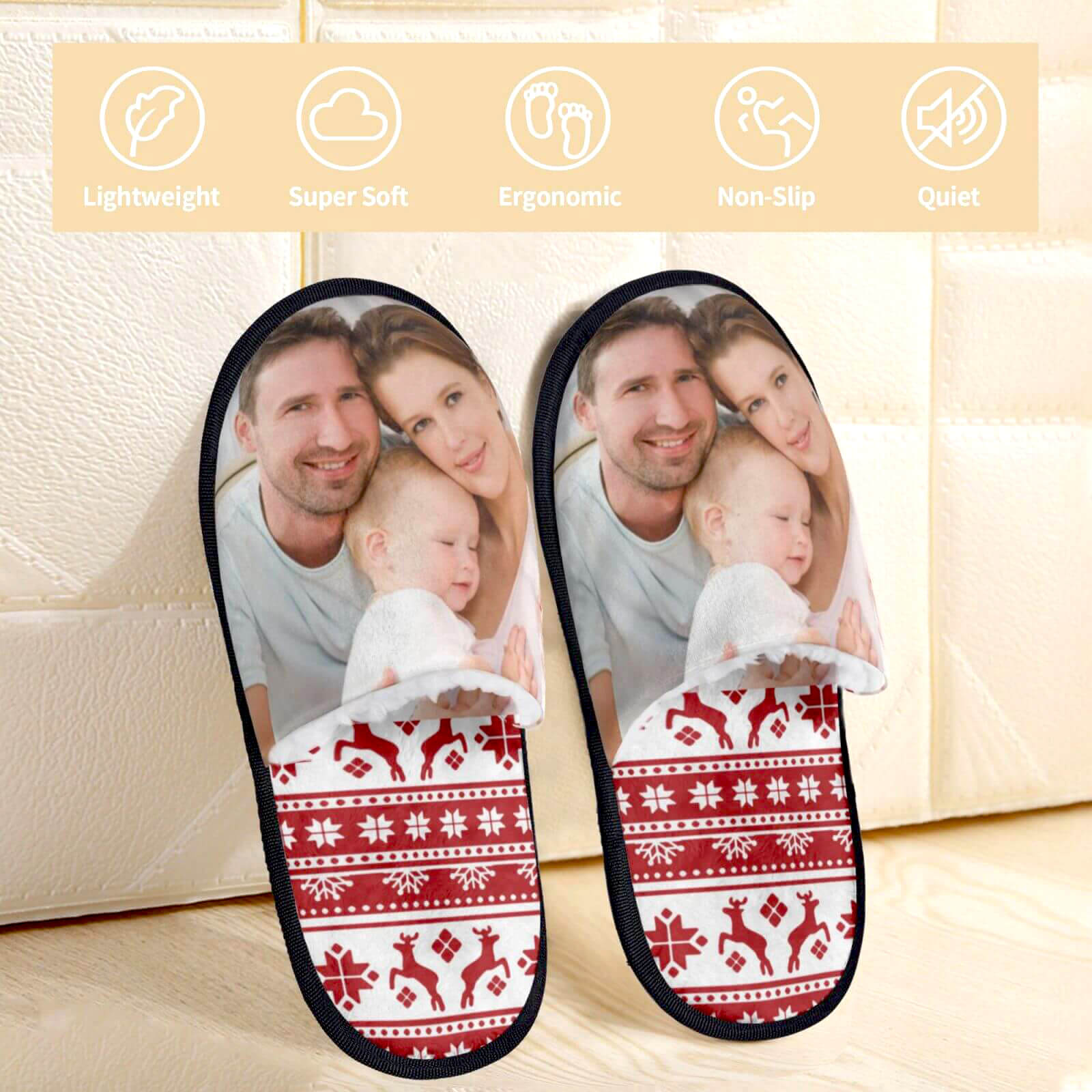 custom photo slippers