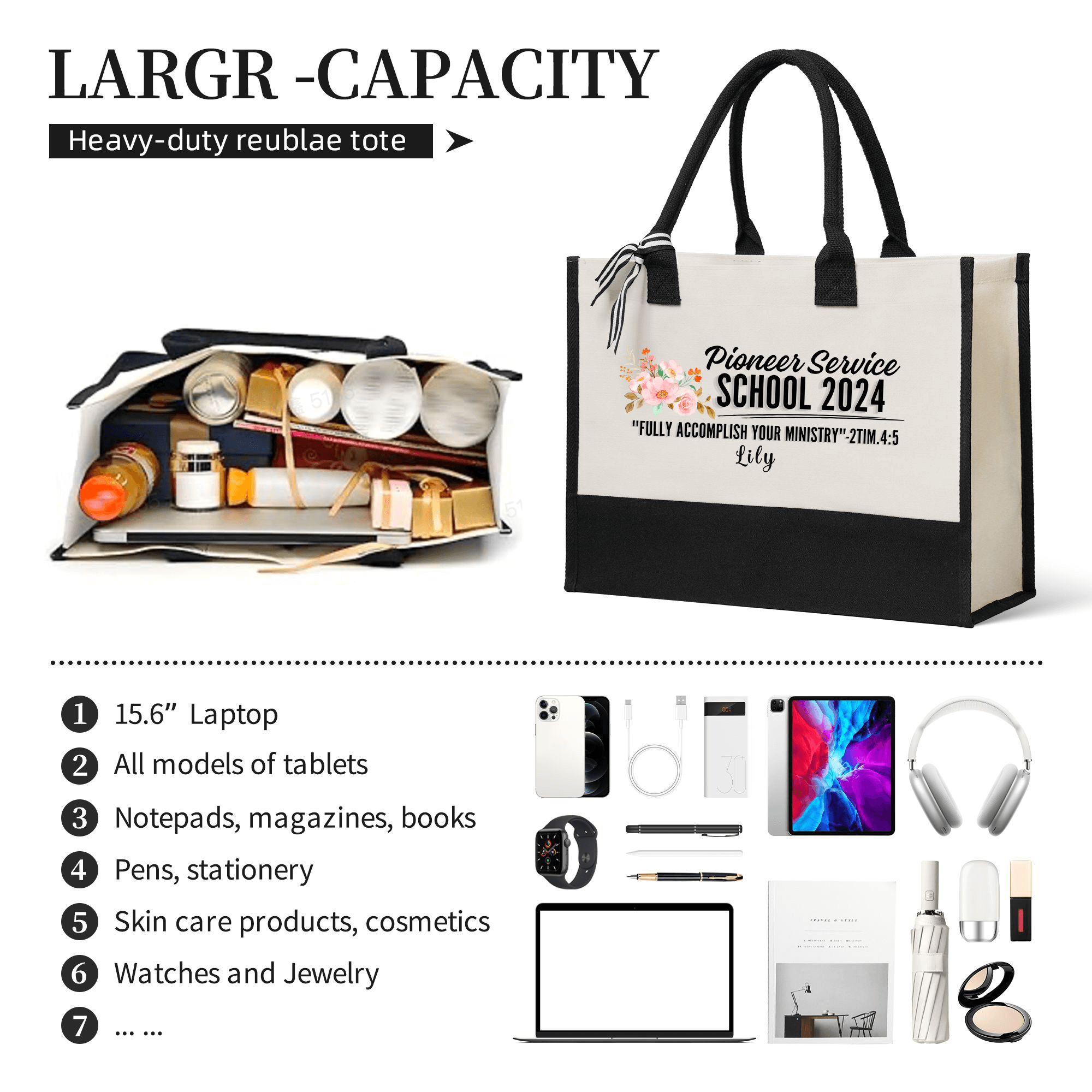 Pioneer Service School 2024 Teacher Tote Bag