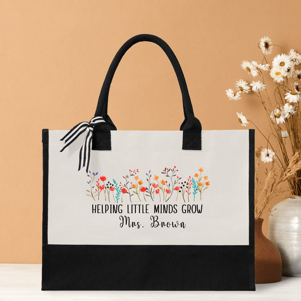 Helping Little Minds Grow Teacher Gift Bags Custom Teacher Bag