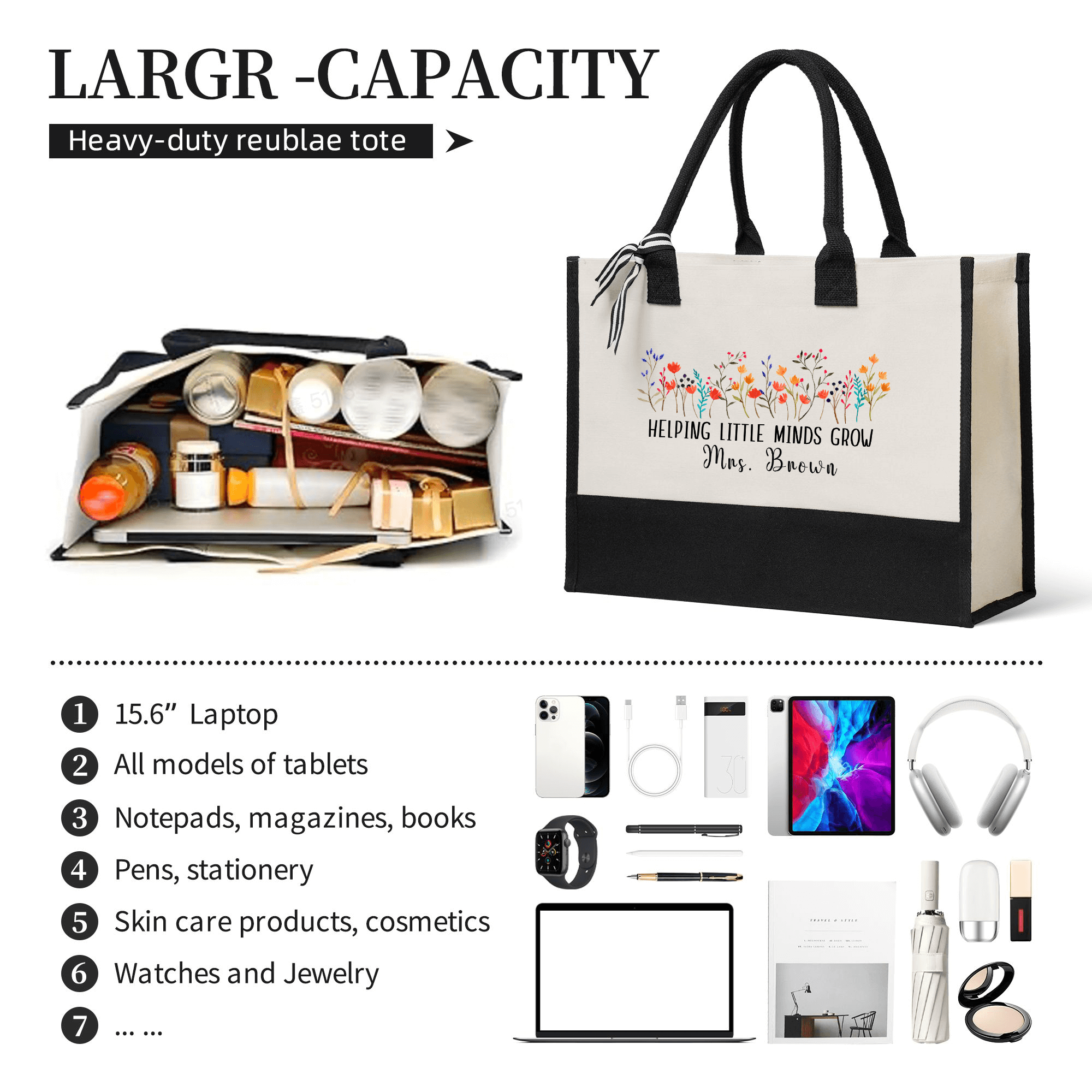 Helping Little Minds Grow Teacher Gift Bags Custom Teacher Bag