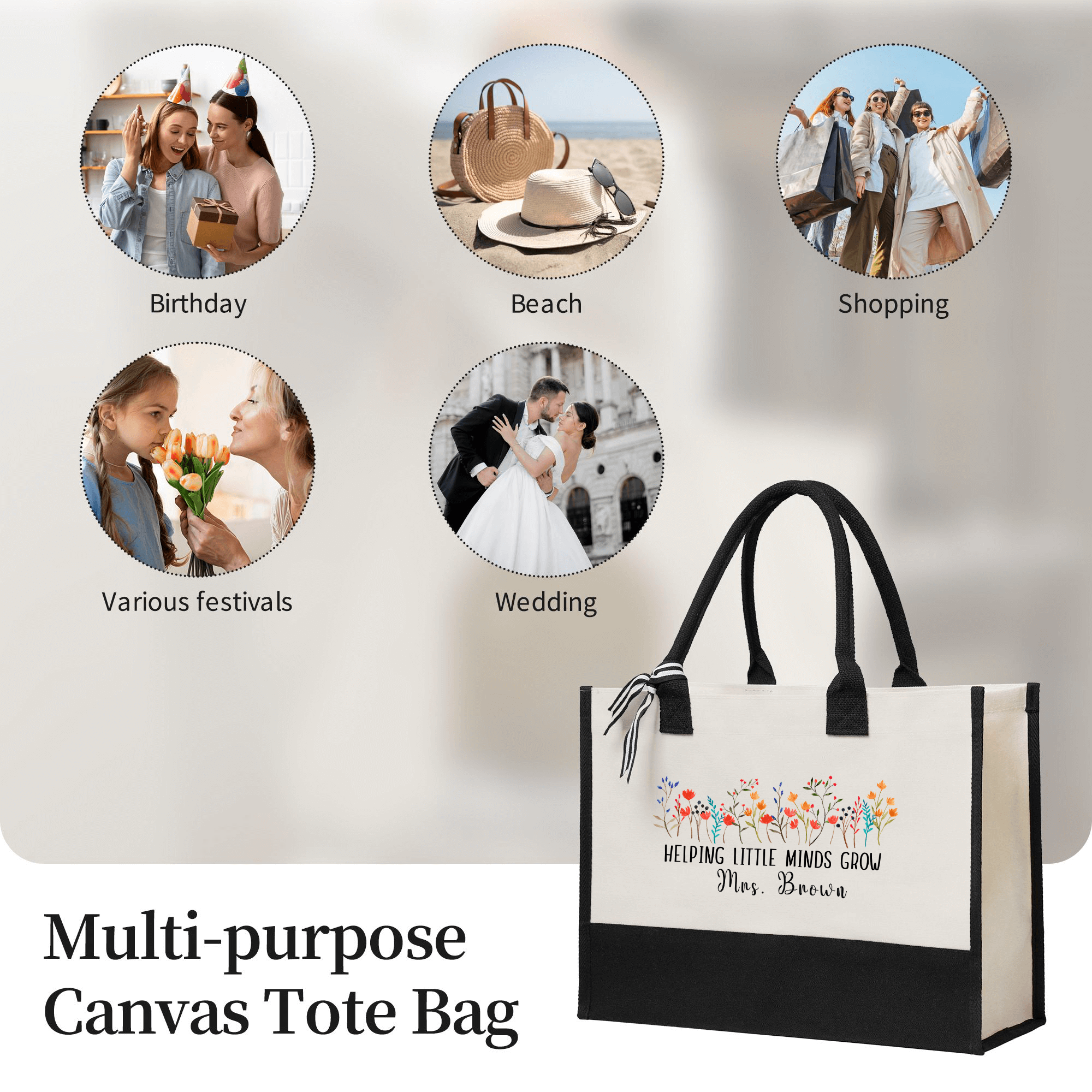Helping Little Minds Grow Teacher Gift Bags Custom Teacher Bag