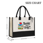 Books and Stuff Tote Bag for Teacher Personalized Teacher Gift