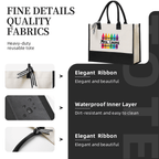 Crayon Custom Tote Personalized Name Teacher Bag Custom Tote Bag