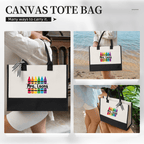 Crayon Custom Tote Personalized Name Teacher Bag Custom Tote Bag