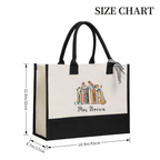 Books with Flowers Personalized Teacher Tote Bag Teacher Gifts