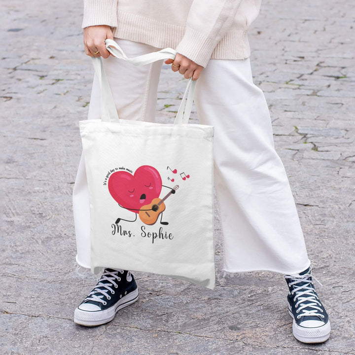 personalized teacher tote bag