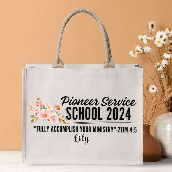 Pioneer Season School 2024 Teacher Tote Bag