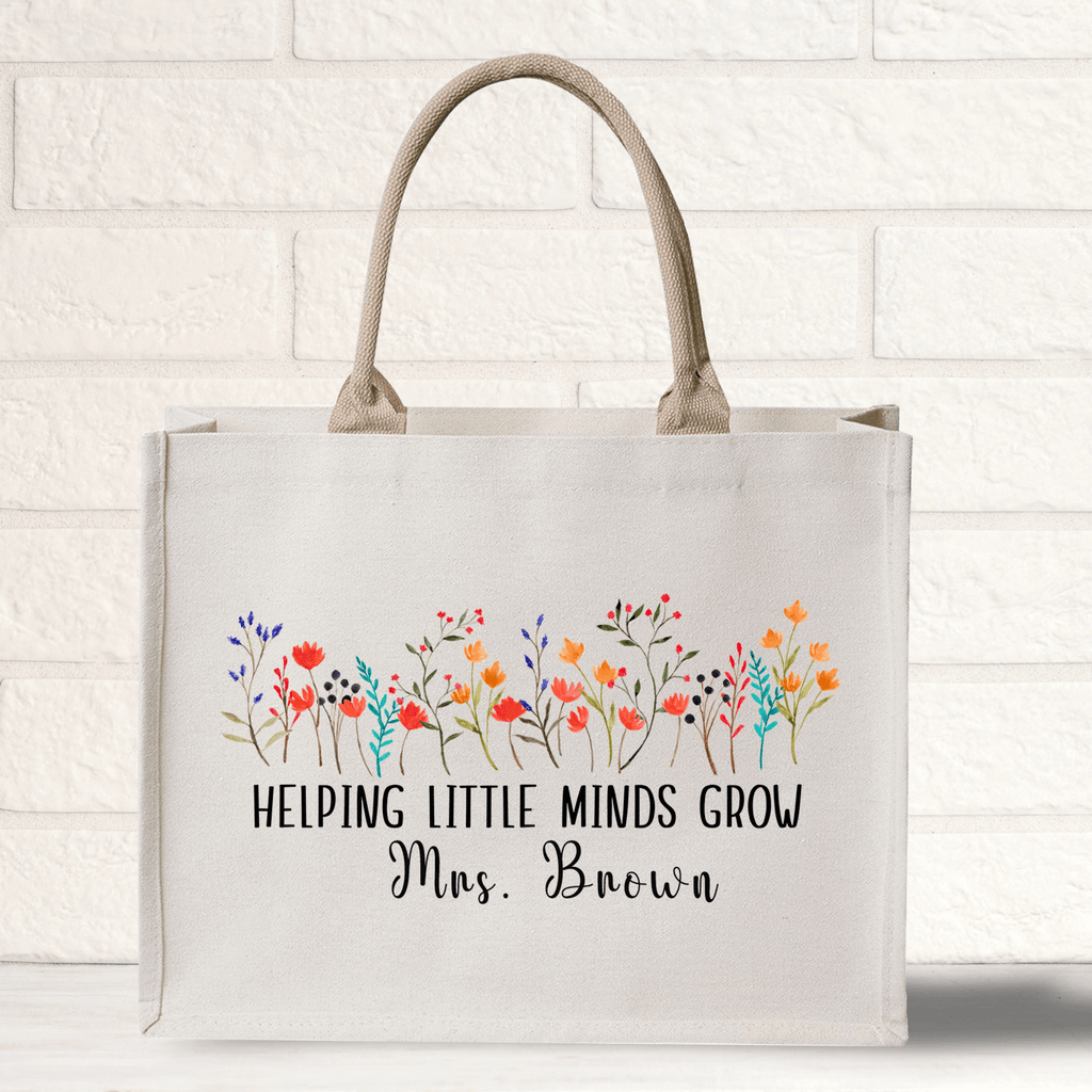 Helping Little Minds Grow Personalized Teacher Gift Teacher Bag