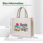 Books and Stuff Custom Teacher Name Bag Tote Bags Canvas Teacher
