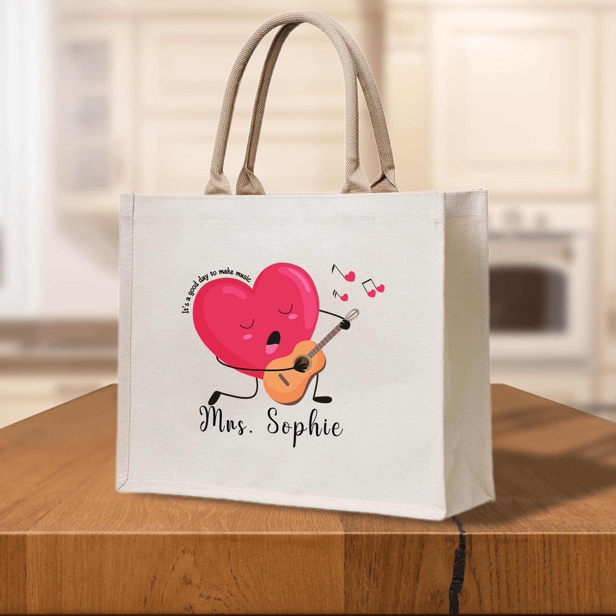 It's A Good Day To Make Music Custom Teacher Tote Bags