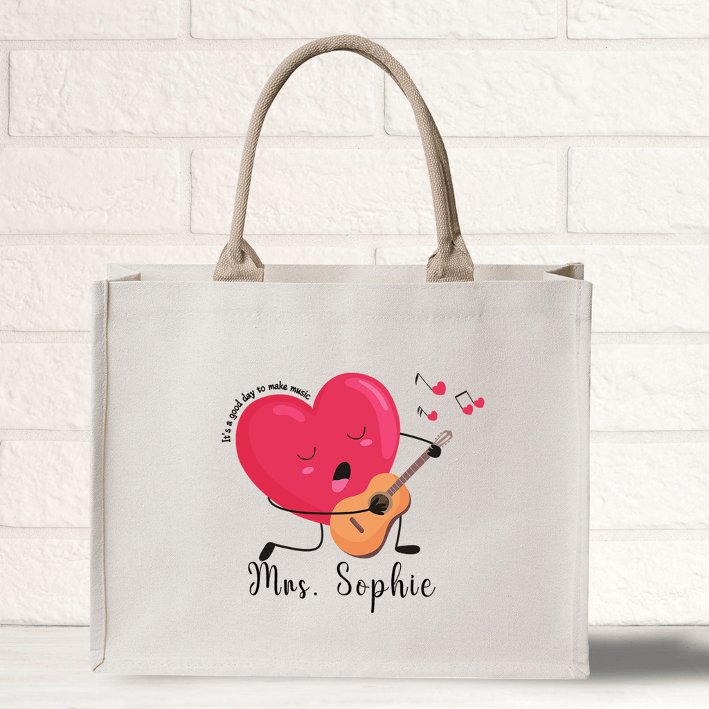 It's A Good Day To Make Music Custom Teacher Tote Bags