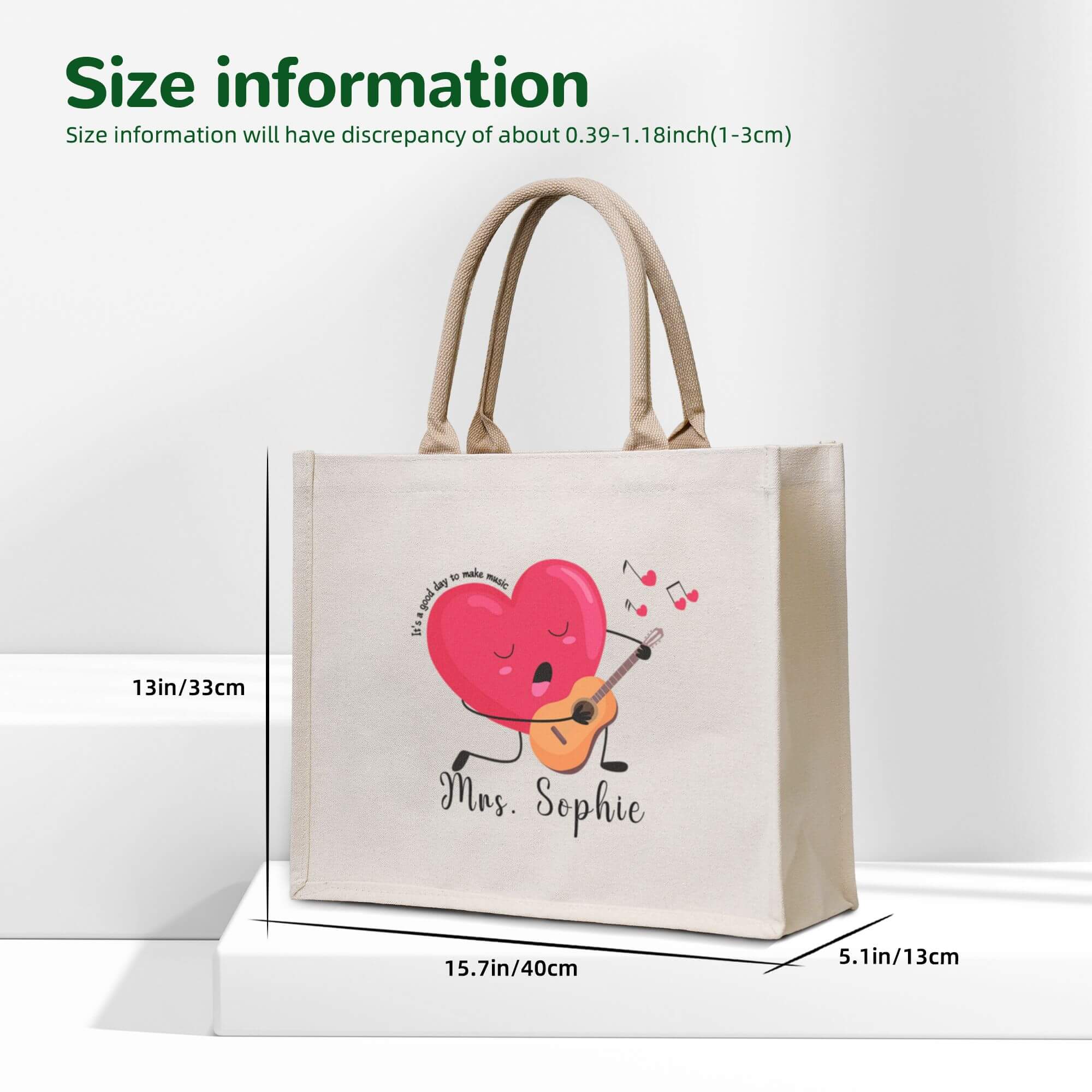 It's A Good Day To Make Music Custom Teacher Tote Bags