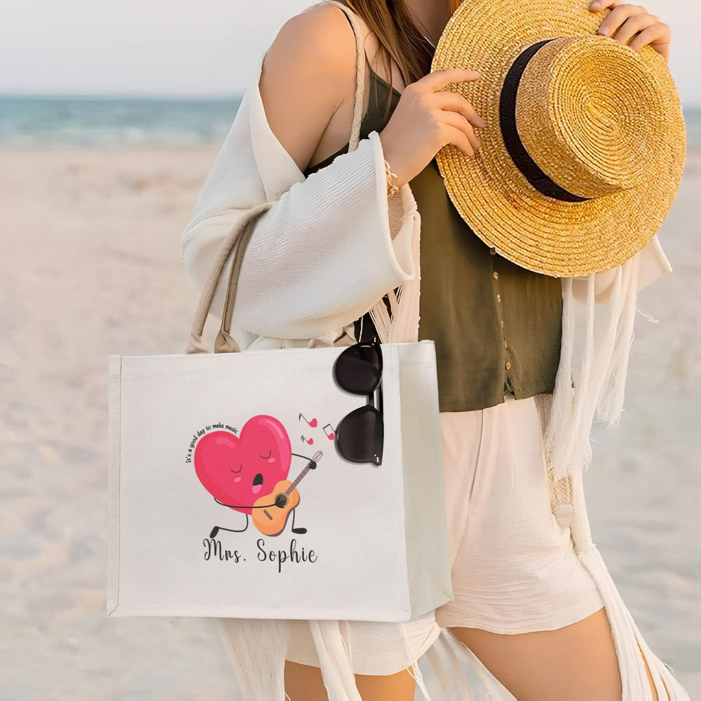 It's A Good Day To Make Music Custom Teacher Tote Bags
