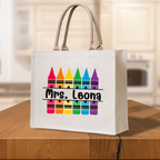 Crayon Personalized Teacher Bag Teacher Appreciation Gifts