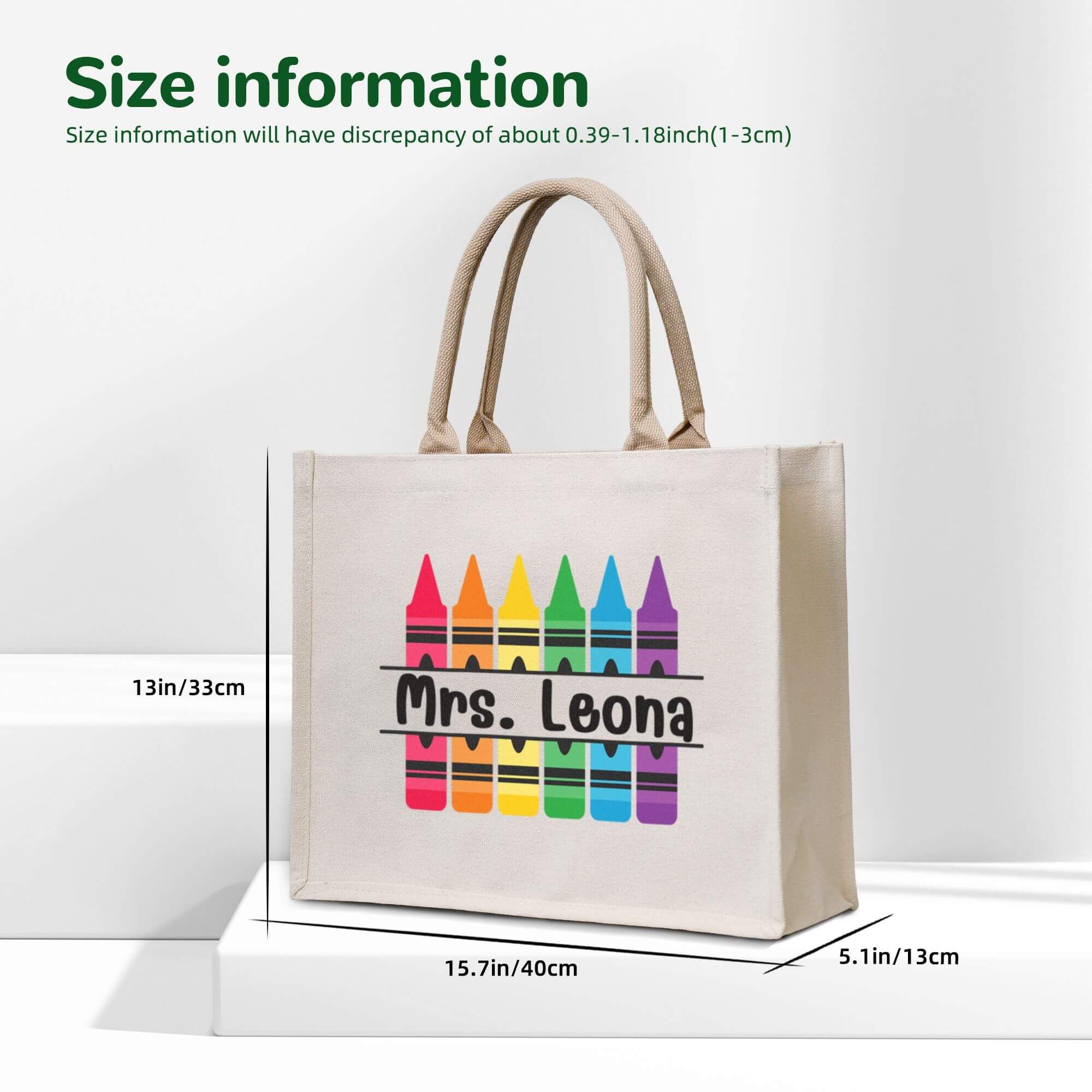 Crayon Personalized Teacher Bag Teacher Appreciation Gifts