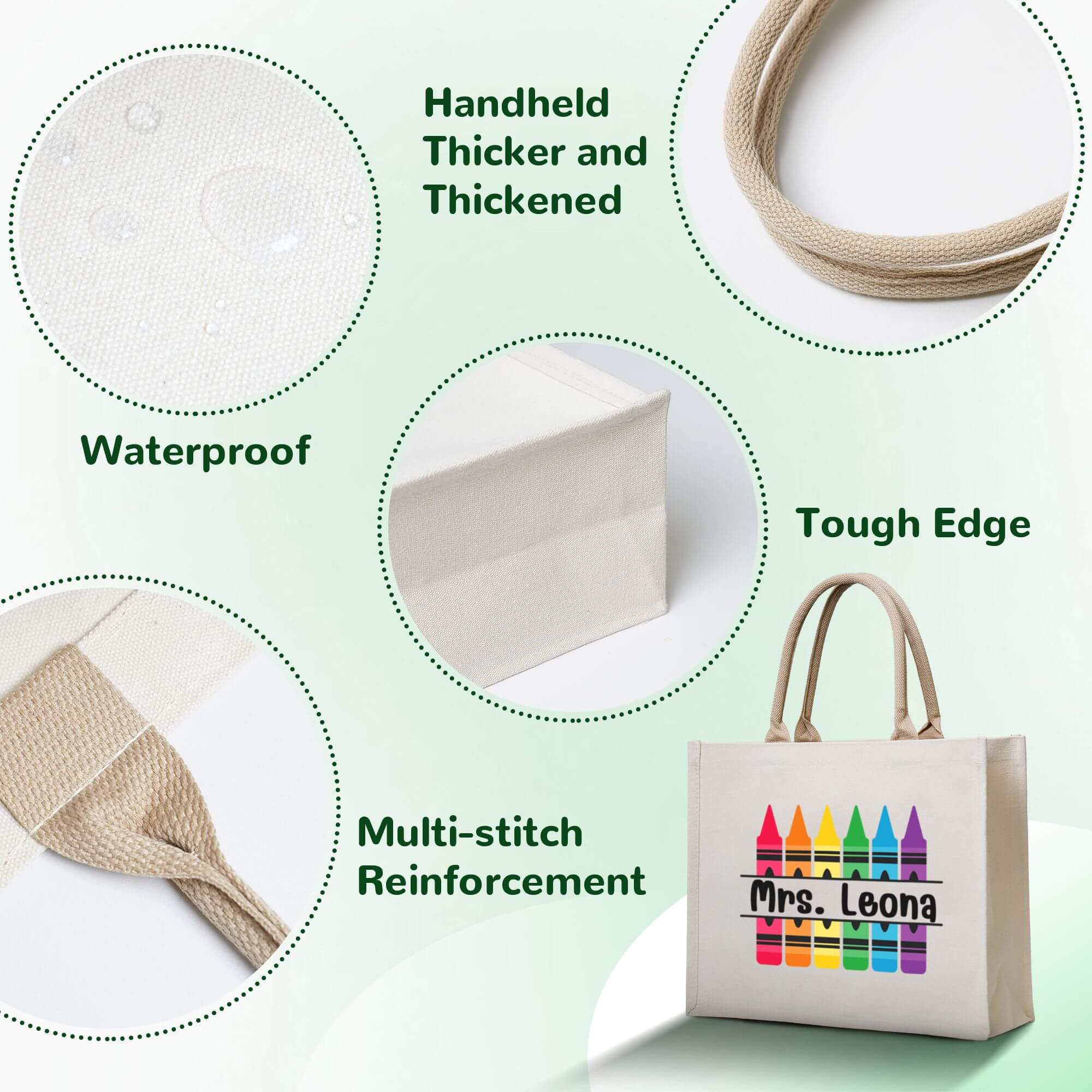 Crayon Personalized Teacher Bag Teacher Appreciation Gifts