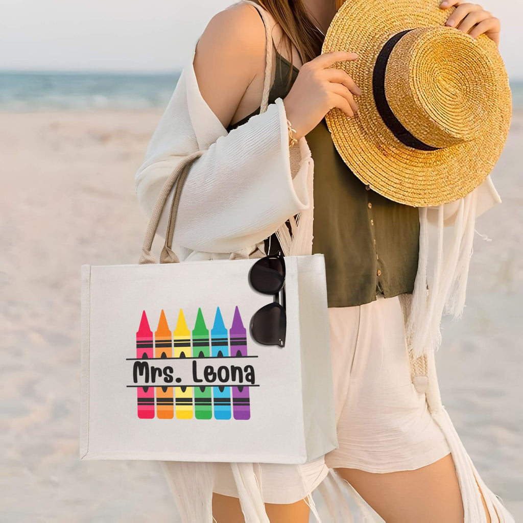 Crayon Personalized Teacher Bag Teacher Appreciation Gifts