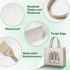Books With Flower Teacher Name Bag Personalized Teacher Gifts