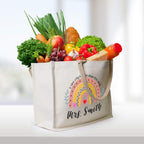 Rainbow Pencil Personalized Teacher Tote Bag Teacher Bag Gift