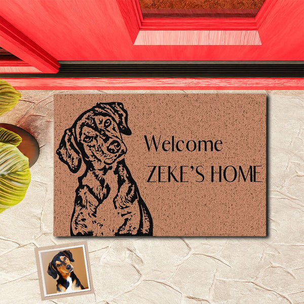 Custom Pet Doormat Personalized Doormat - Welcome To Our Home