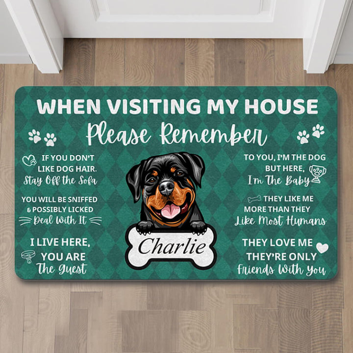 custom dog doormat