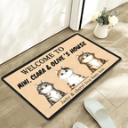 Welcome To XX'S House - Custom Cat Doormat