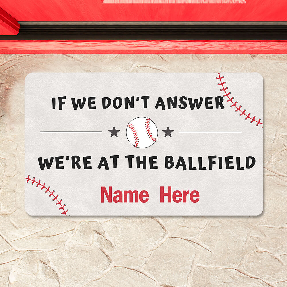 baseball doormat